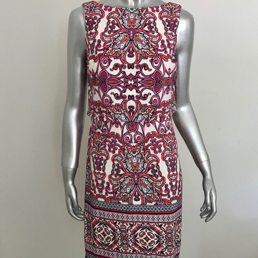 NWT Vince Camuto Pink Popover Dress - Picture 3 of 5
